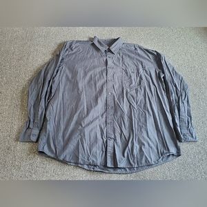 Foundry Shirt Adult 3XL XXXL Gray Button Up Long Sleeve Casual Mens